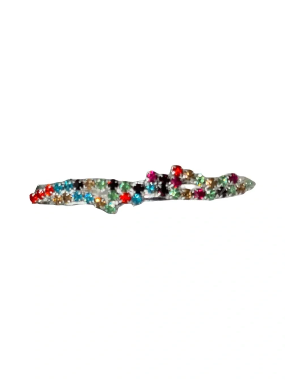 Multicolor Crystal Barrette Hair Clip 3,0”FINAL PRICE DROP